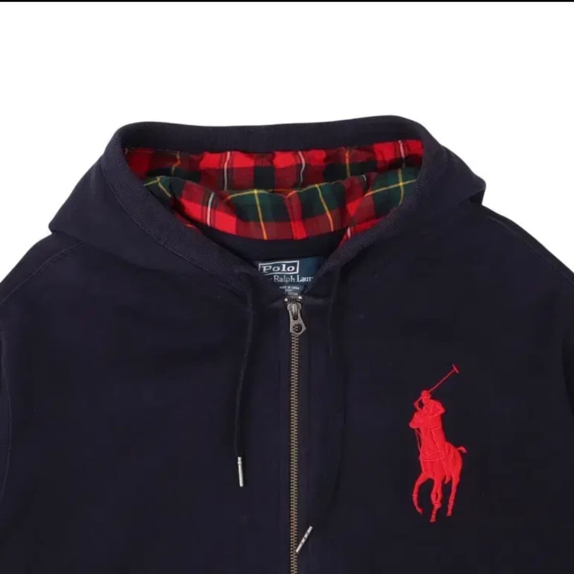 폴로 빅포니 체크라이너 후드집업 상품이미지3