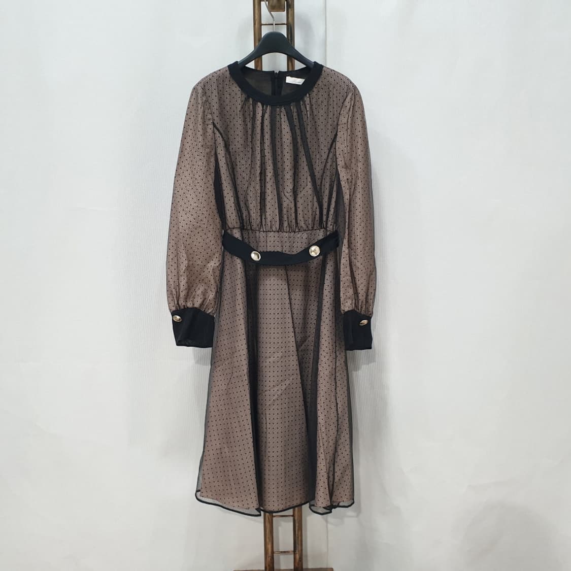 JJ지고트 도트 시스루 플레어 원피스 66 상품이미지1