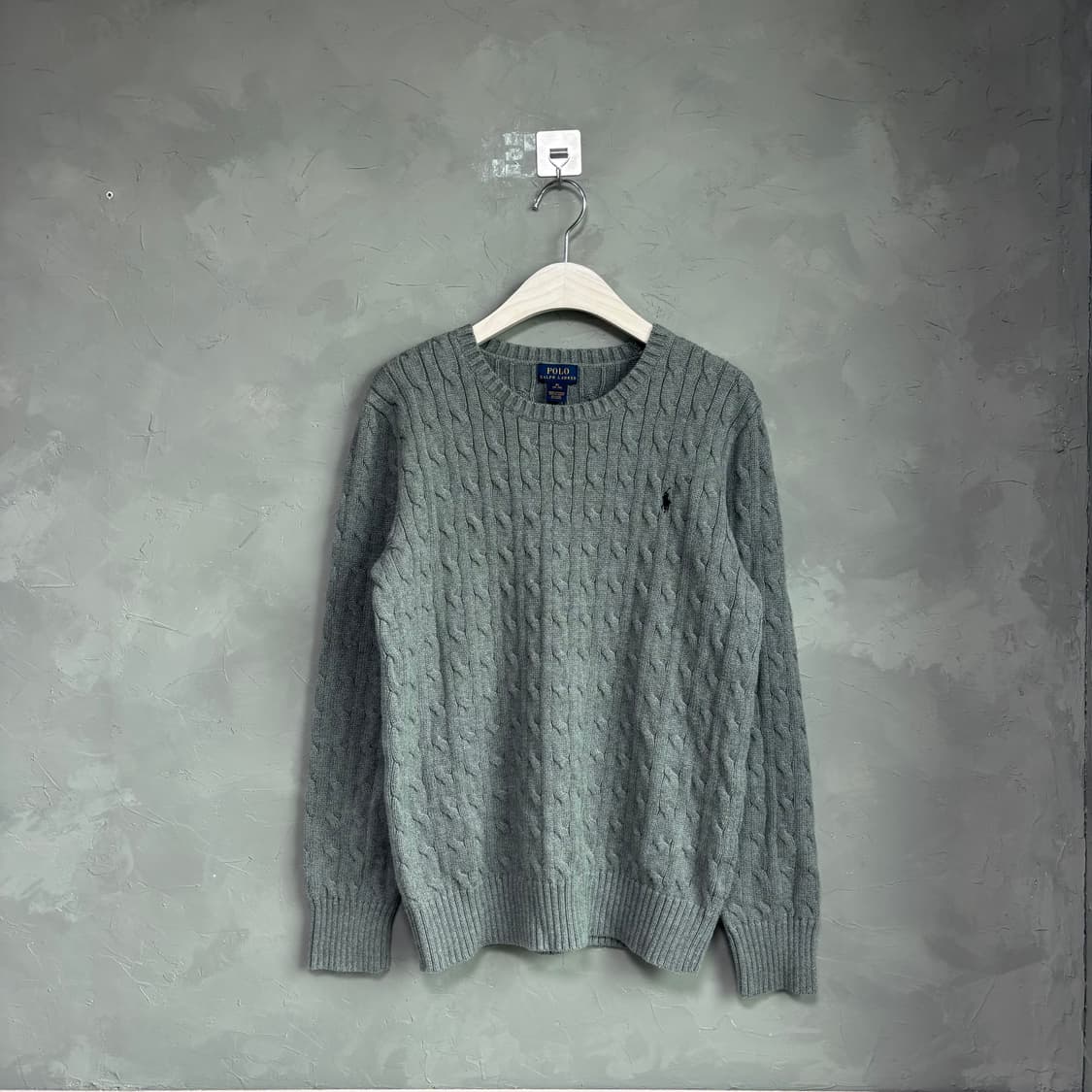 폴로 랄프로렌 꽈배기 니트 그레이 상품이미지1