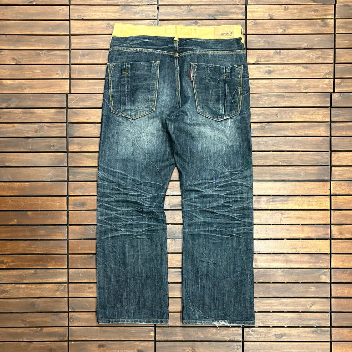 (34) 벤 데이비스 페이딩 흑청 데님 팬츠 상품이미지3