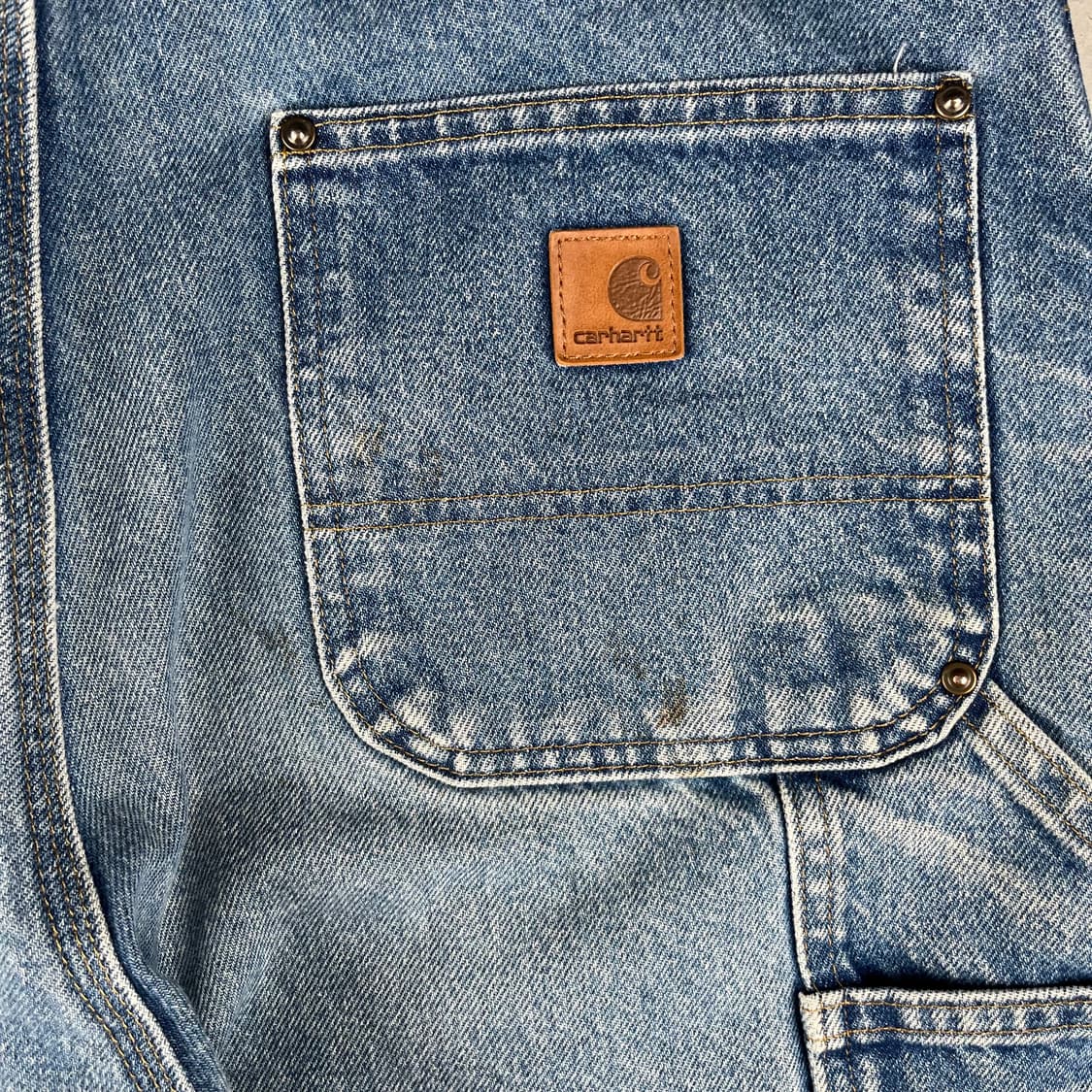 칼하트 더블니 데님 카펜터 팬츠 B73DST 상품이미지6