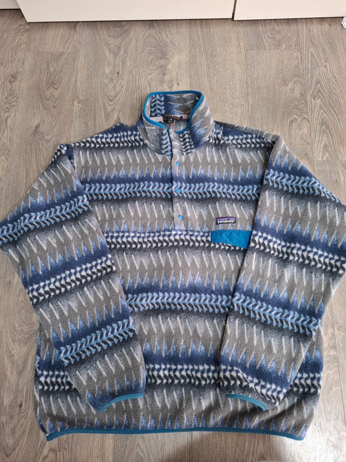 XL 파타고니아 신칠라 아즈텍 패턴 플리스 풀오버 상품이미지1