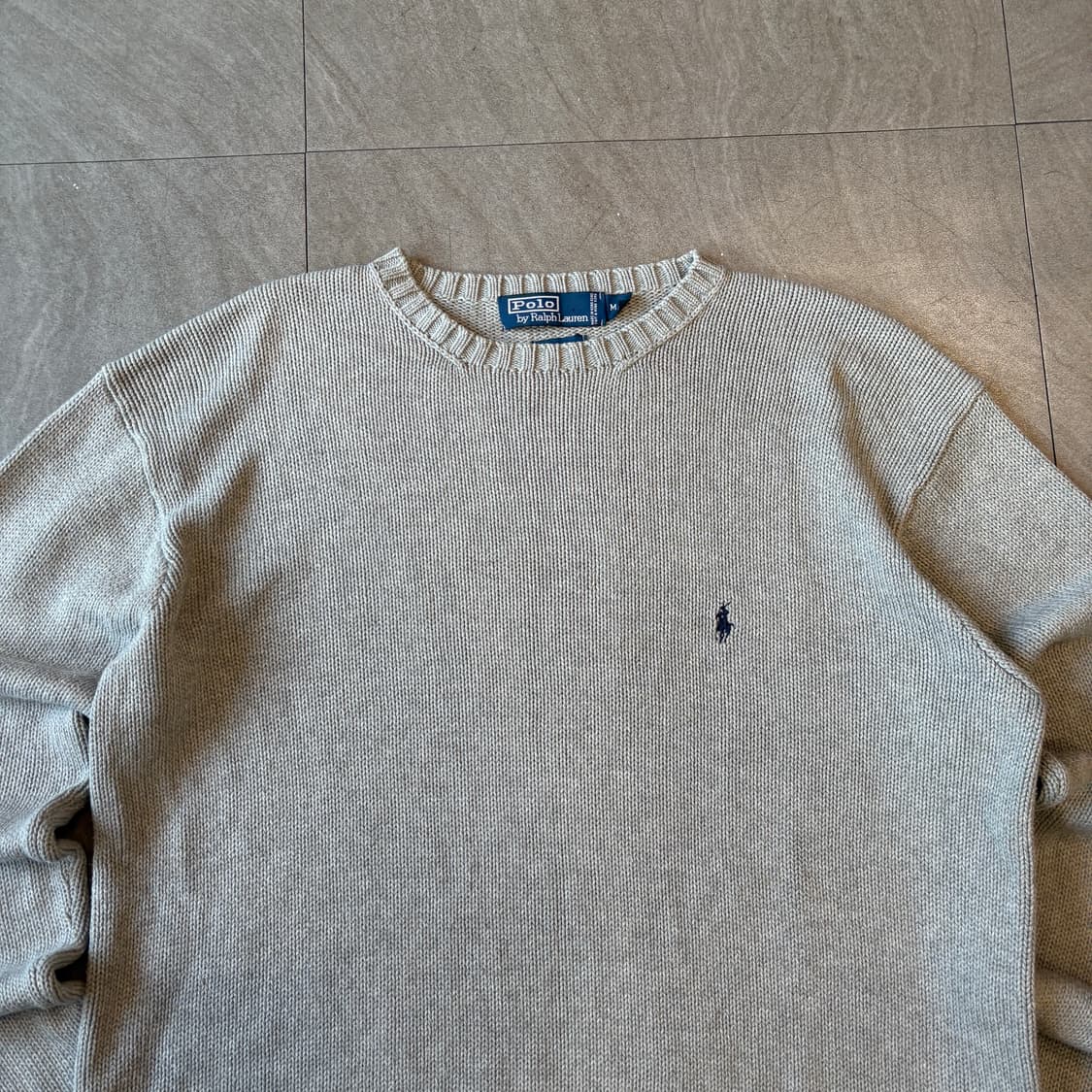 폴로 정품 그레이 해비 코튼 니트  상품이미지3