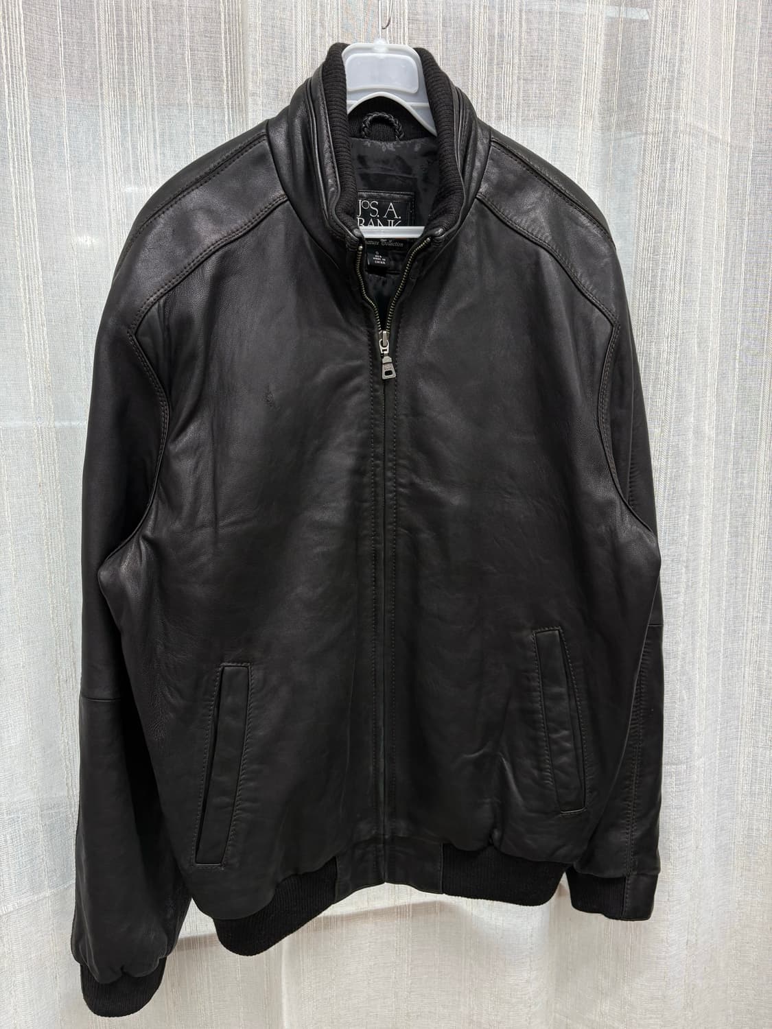 JOS A BANK 빈티지 리얼레더 집업 블루종 가죽 자켓 상품이미지5