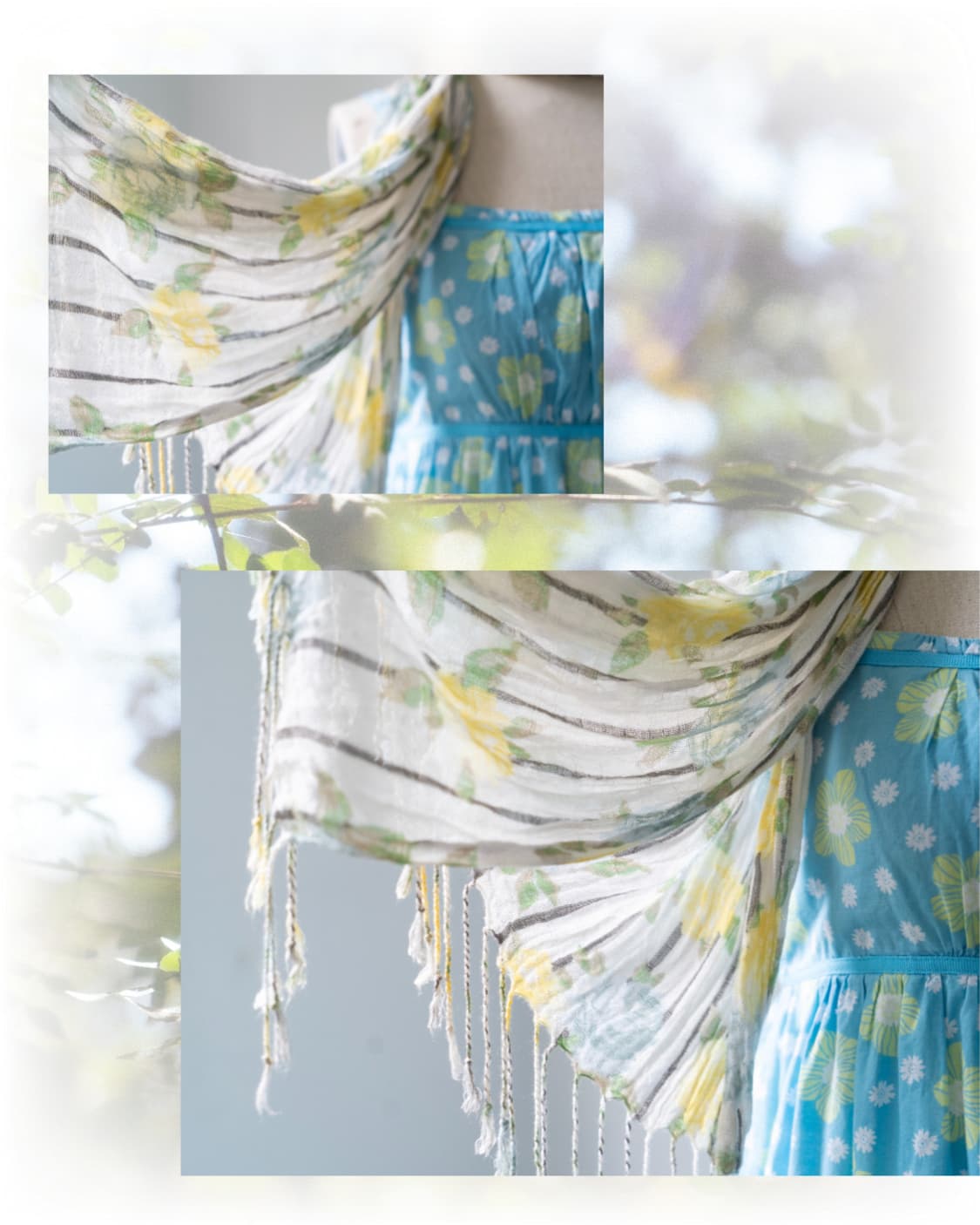 레몬 스트라이프 스카프 상품이미지3