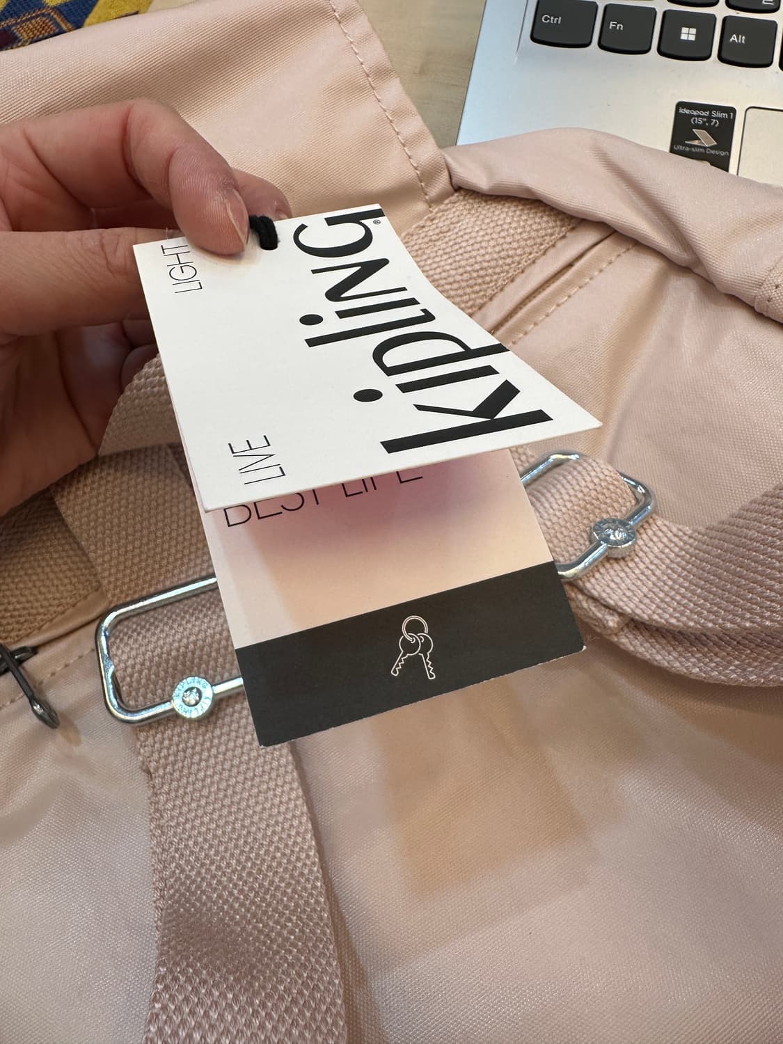 키플링 시티집 스몰 핑크 샤인 백팩 베이비 핑크 상품이미지7