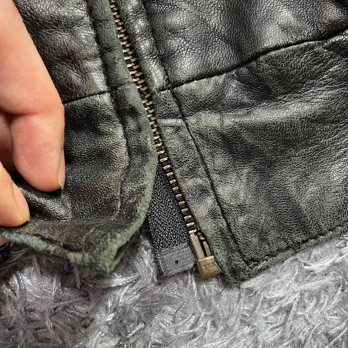 1990s 로스엔젤레스 Raiders 레더 블루종 상품이미지5