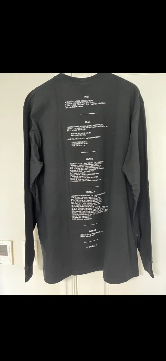 (XL)  슈프림 x 더 크로우 롱슬리브 티셔츠 블랙 - 21FW 상품이미지2