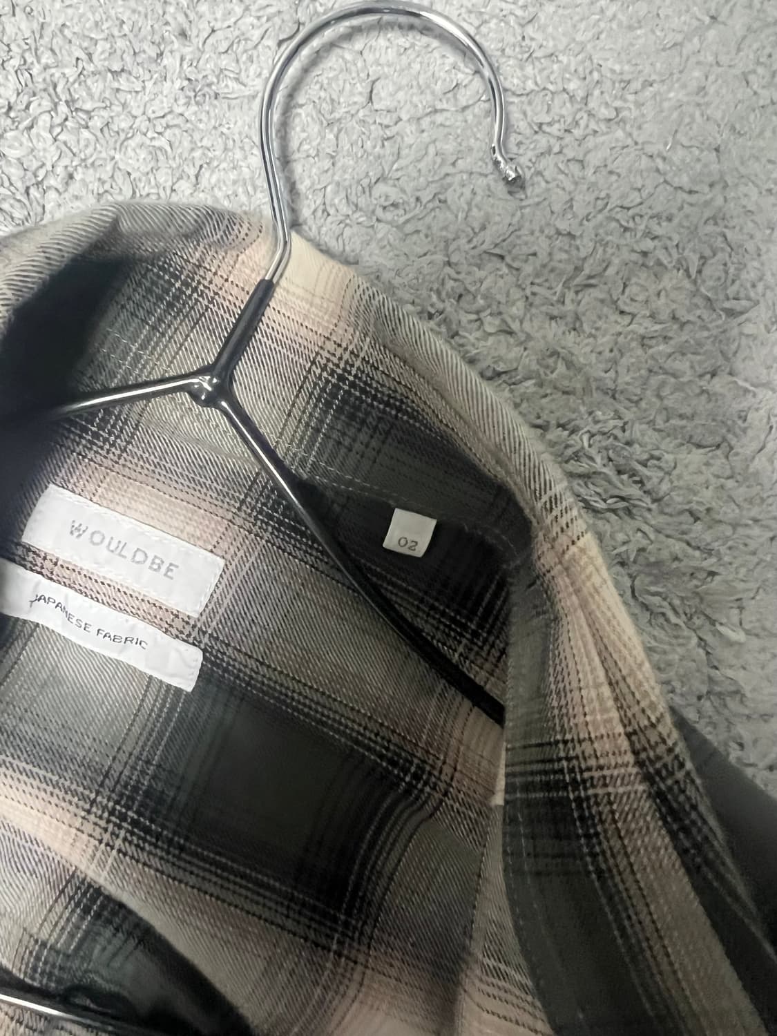 우드비 옴브레 체크 셔츠 다크브라운 2사이즈 상품이미지2