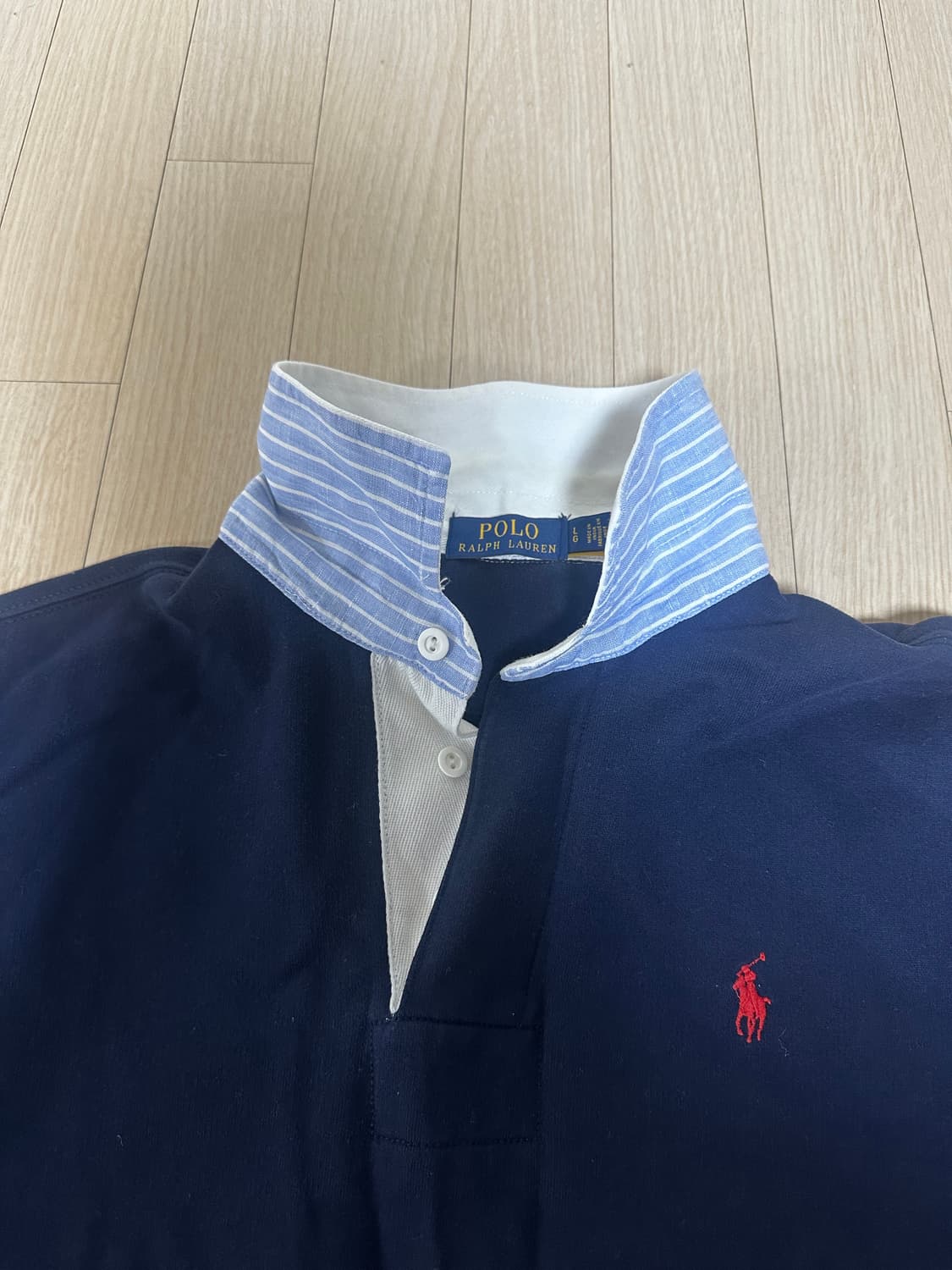 폴로 랄프로렌 럭비플리스 네이비 L사이즈 상품이미지2