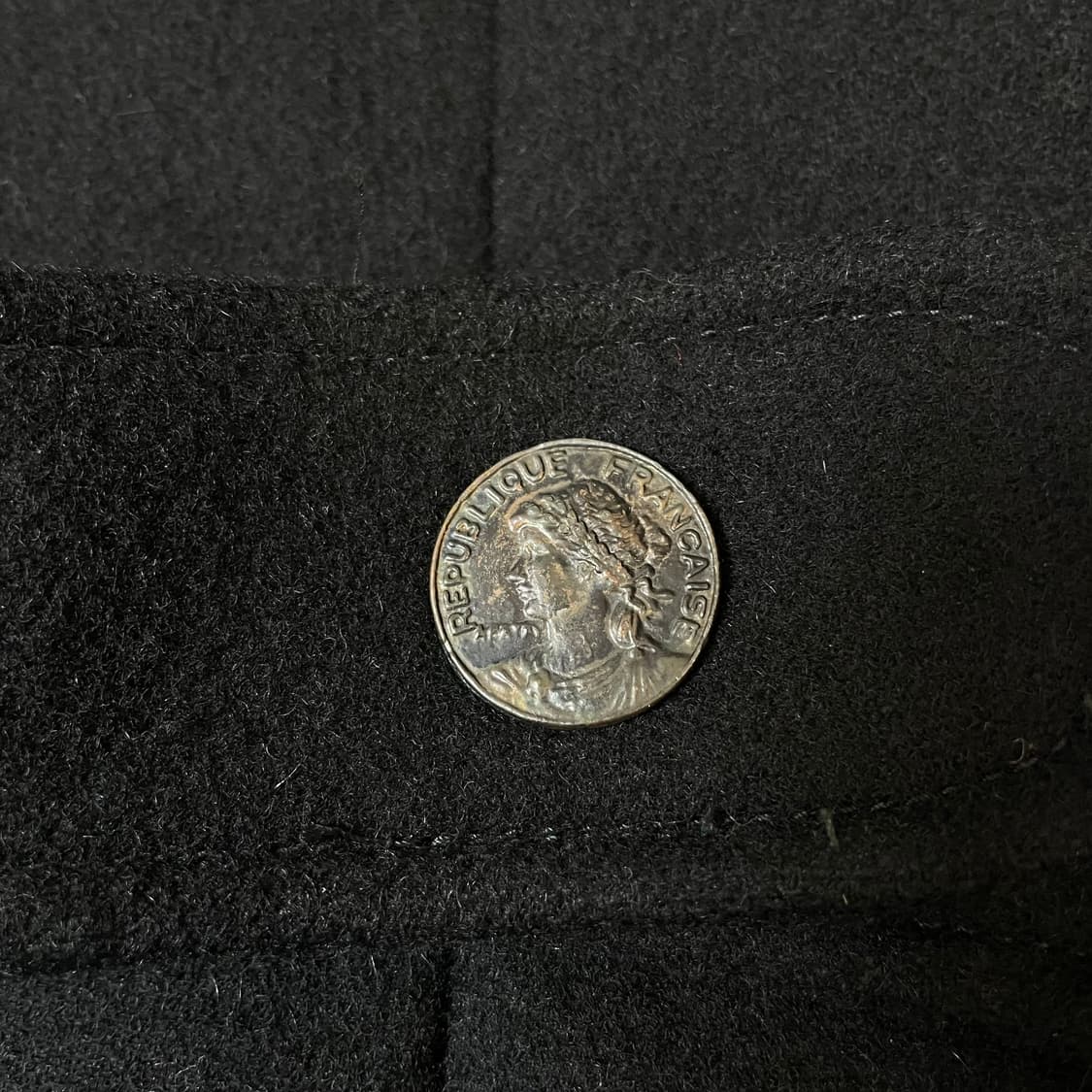 빈티지 블랙 투포켓 버튼 싱글 코트 상품이미지6