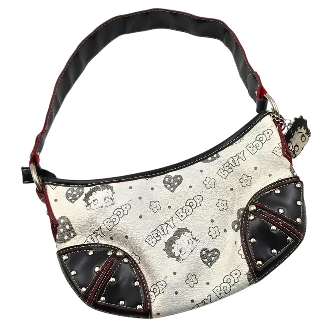 08s 레트로 베티붑 스터드 키링 레더 숄더백 상품이미지1