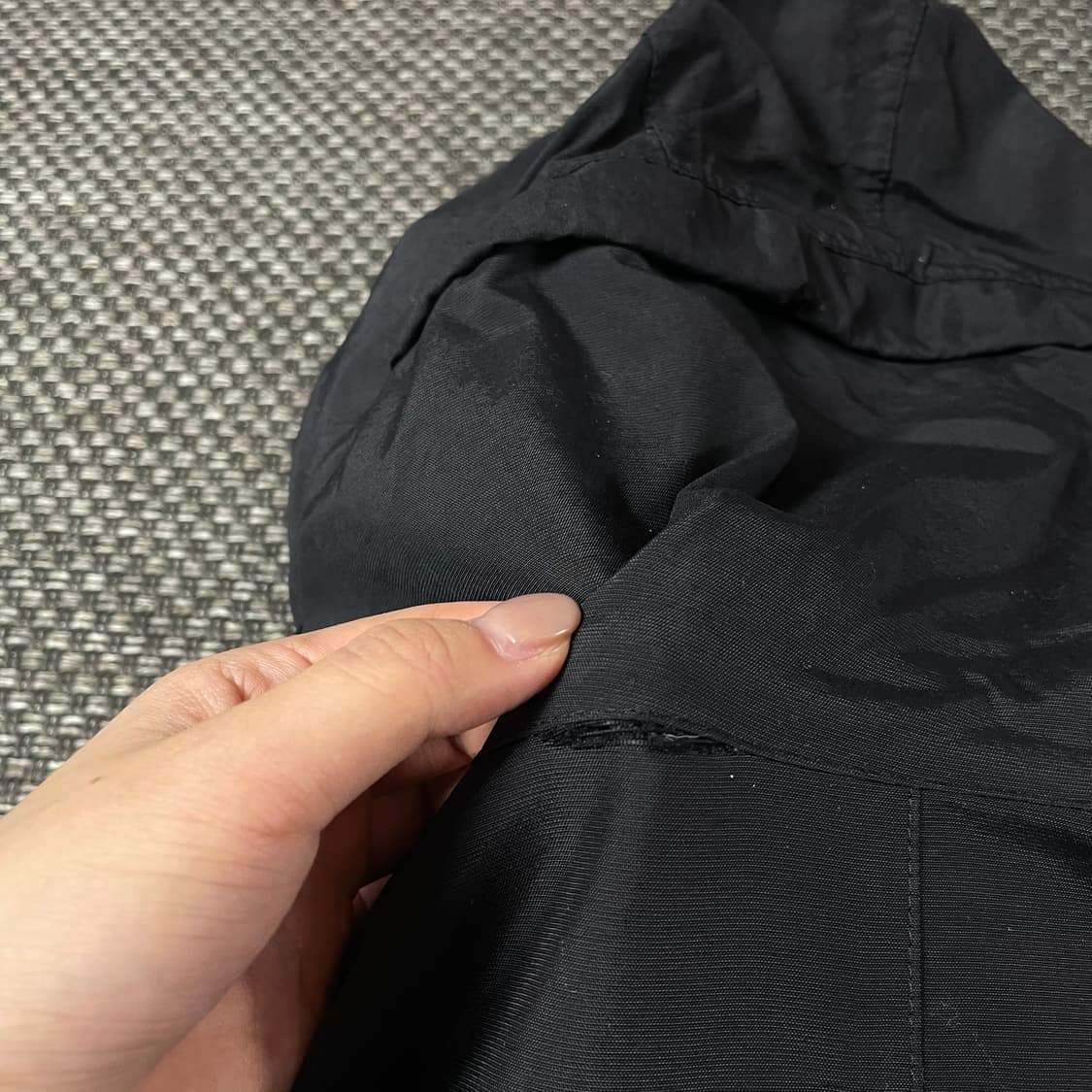 노스페이스 블랙 화이트패치 나일론 바람막이 자켓 L 상품이미지6