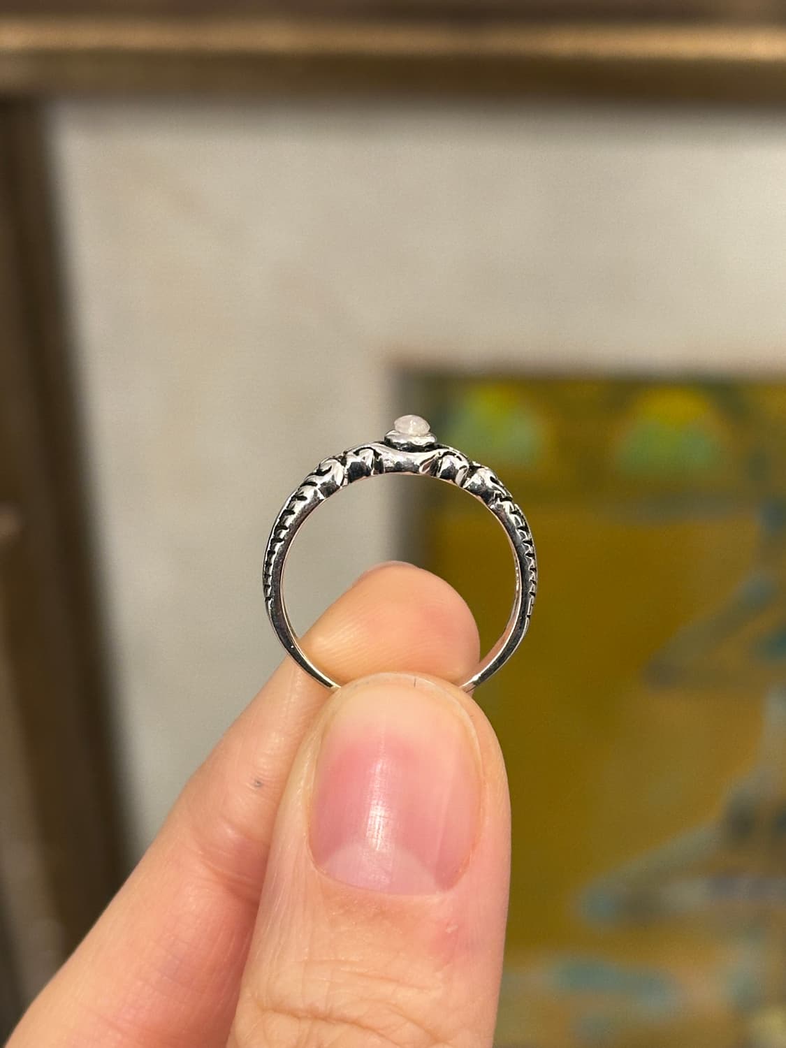 Moonstone antique 925silver ring 상품이미지4