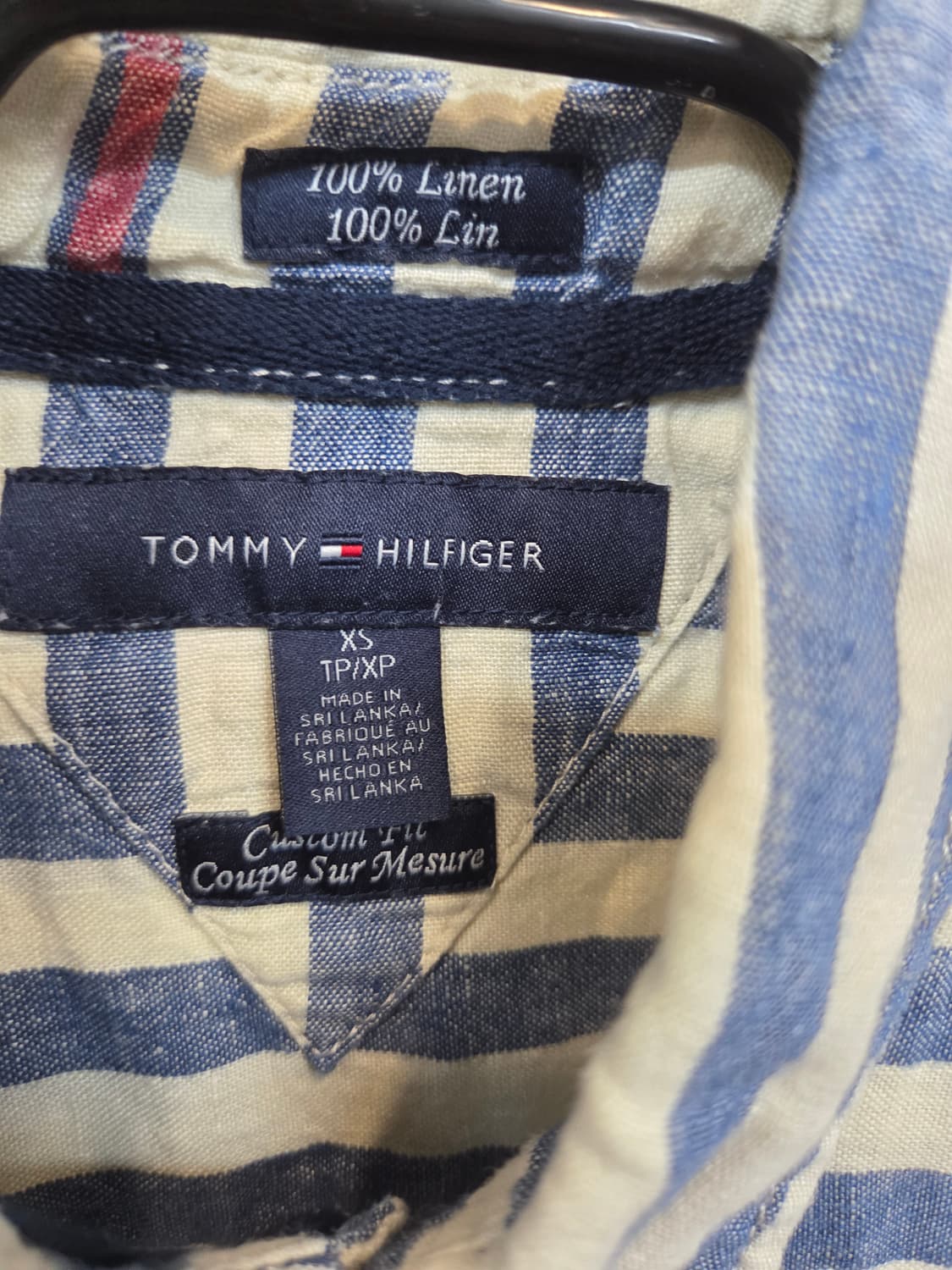 타미힐피거 빈티지 린넨 셔츠반팔 xs 상품이미지3