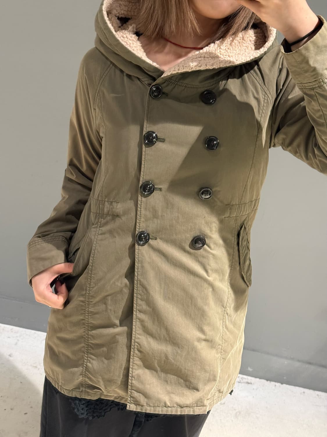 double button big hood jumper 상품이미지2