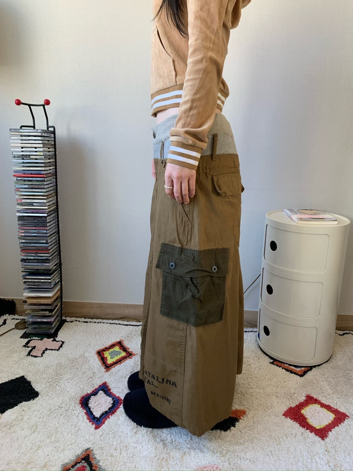 cotton work maxi skirt 상품이미지5