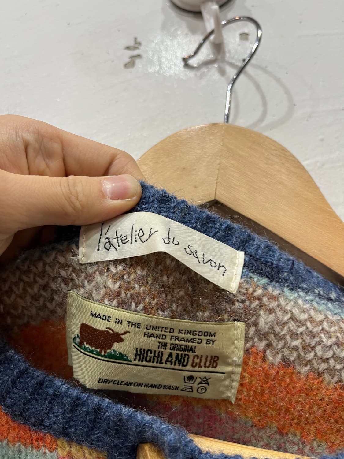 L'ATELIER DU SAVON 영국제조 핸드메이드 퓨어울 가디건 상품이미지2