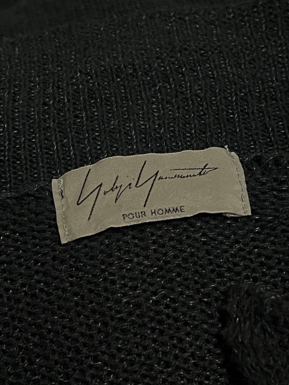 요지 야마모토 뿌르 옴므 롱 버튼 니트 가디건 상품이미지3