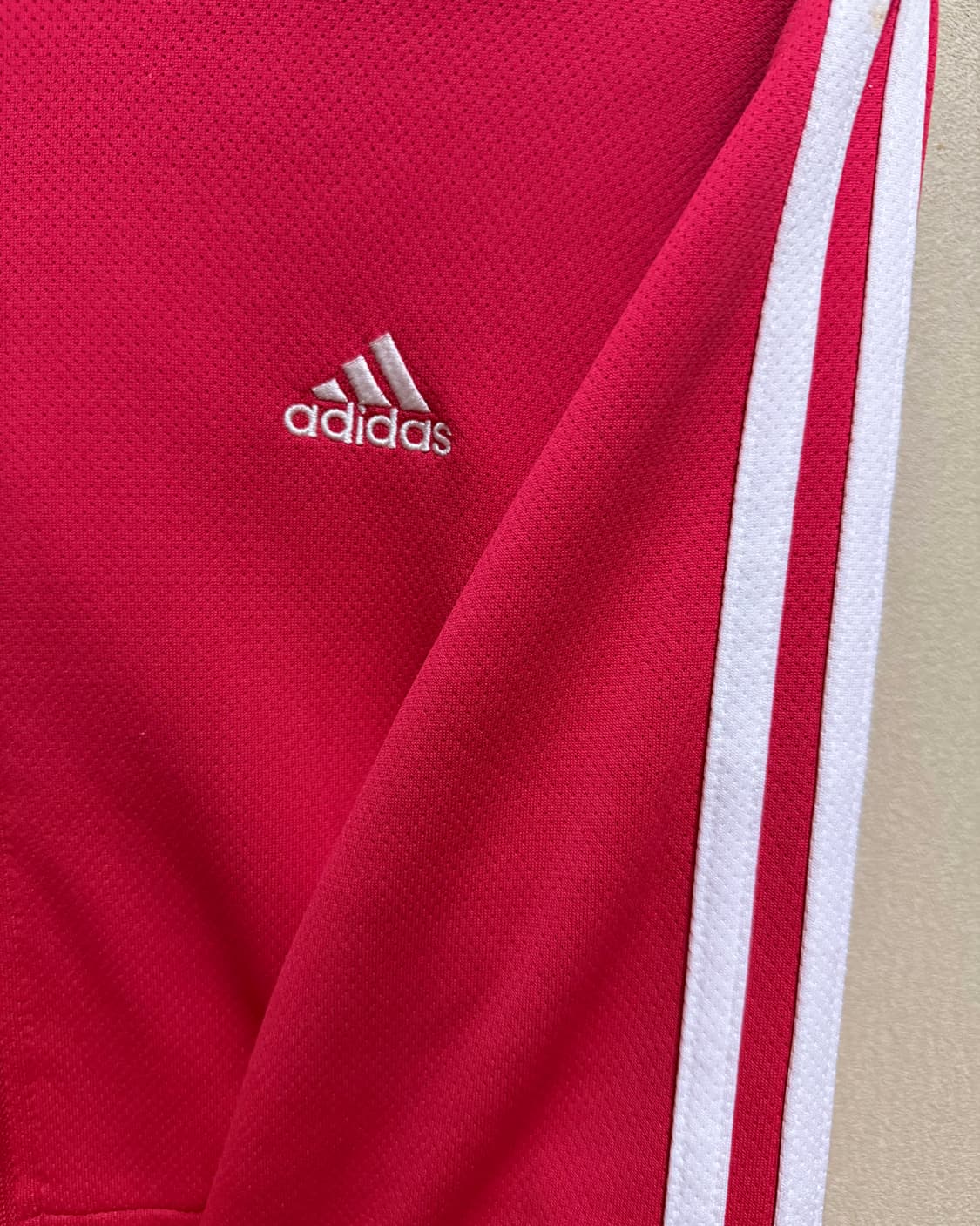 (거의 새상품)ADIDAS 아디다스 3S 에센셜 플리스 후드집업 레드 1 상품이미지2