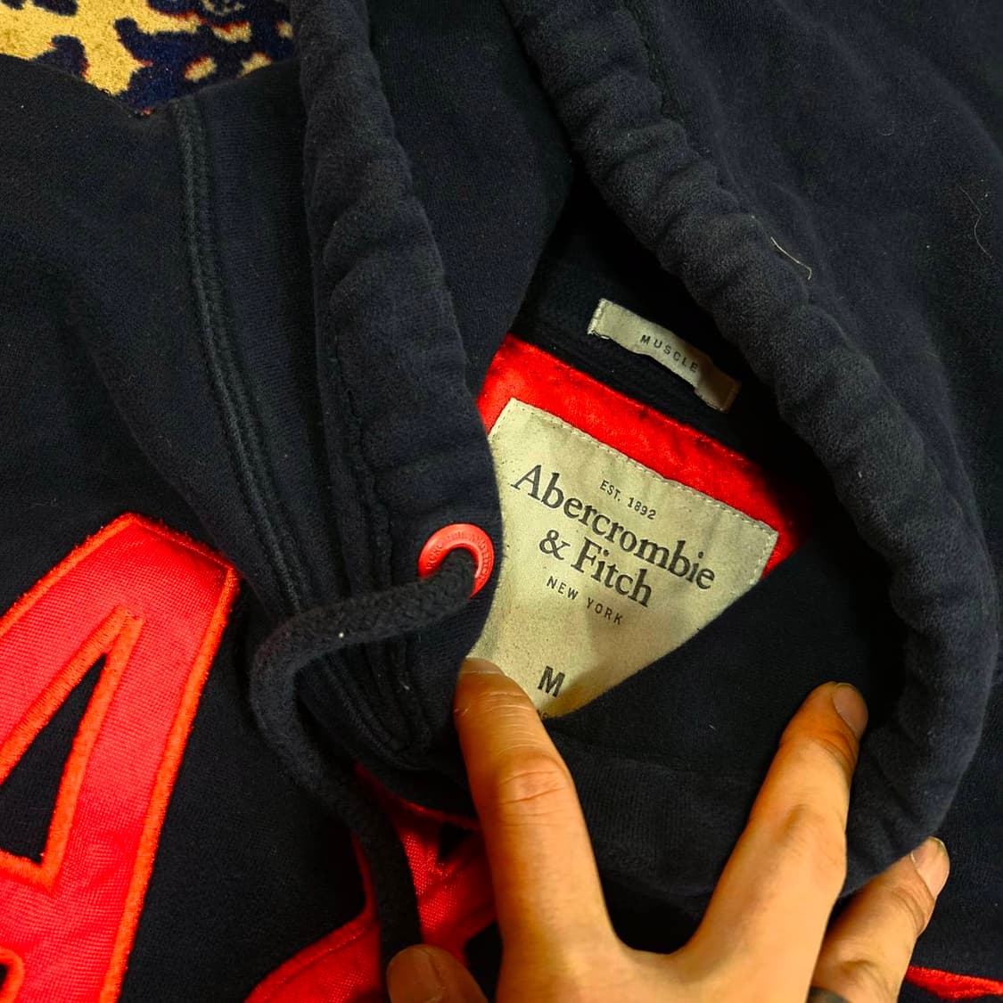 아베크롬비 A&F1892 빅로고 후드티셔츠 M size 상품이미지4