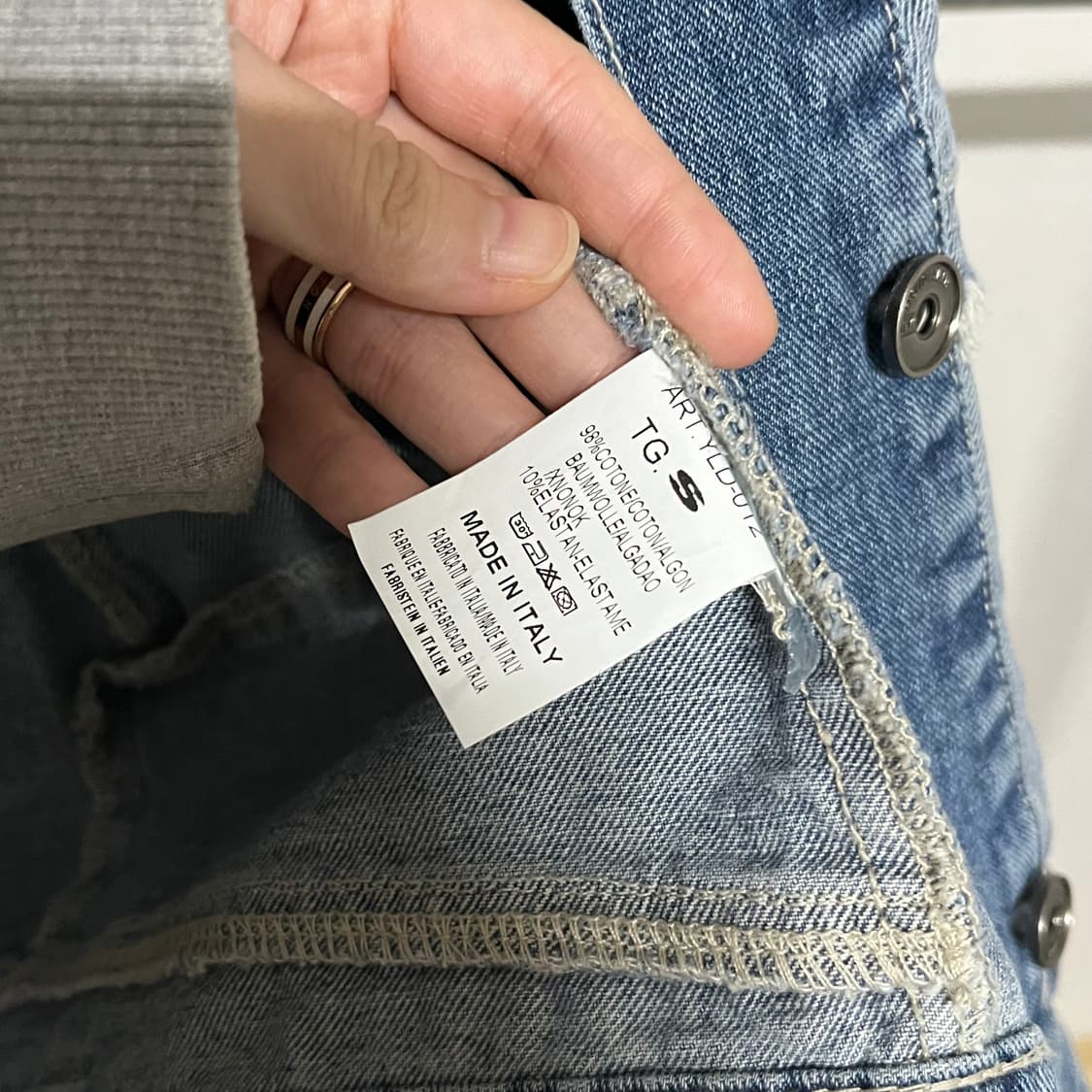 DENIM ITALY 데님 롱 자켓 S 상품이미지7