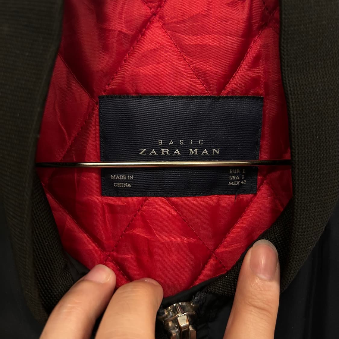 자라 맨즈 베이직 누빔 숄카라 항공점퍼 상품이미지3