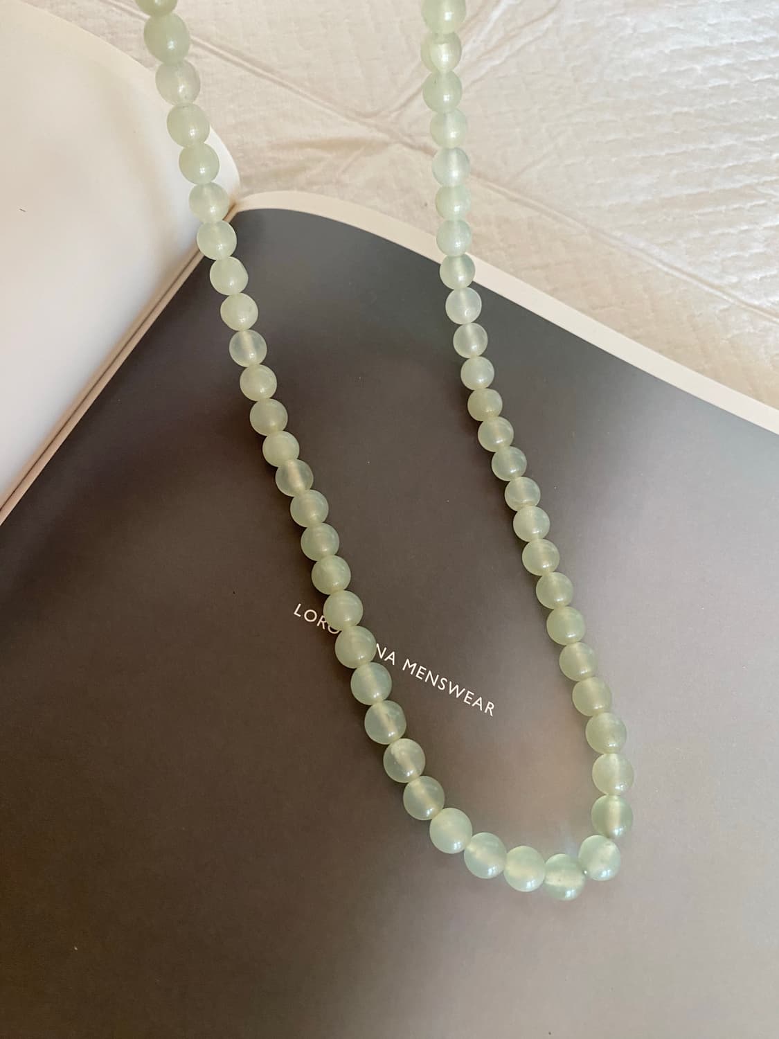 빈티지 민트톤 글라스 비즈 목걸이 상품이미지2