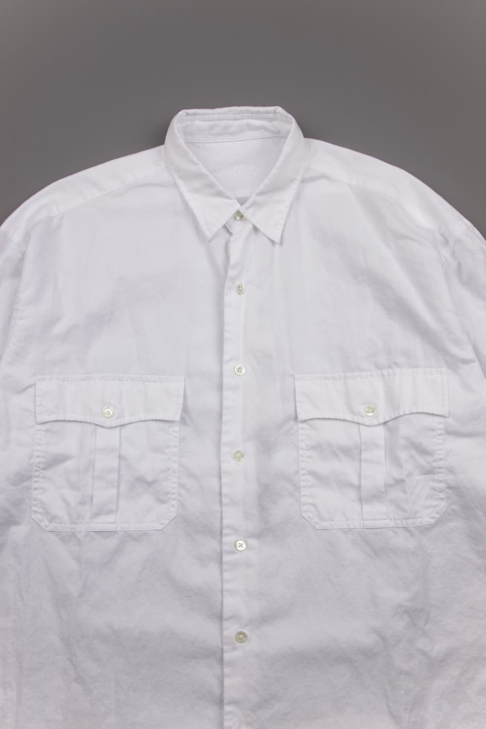 Porter Classic X Alumo 롤업 코튼린넨 셔츠 화이트 상품이미지2