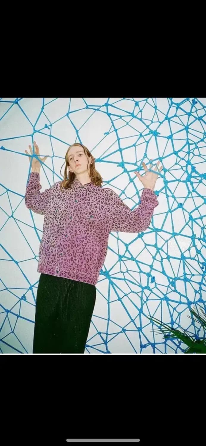 와코마리아 레오파드 스웨이드 트러커자켓L판매 소가죽 택보유중 상품이미지1