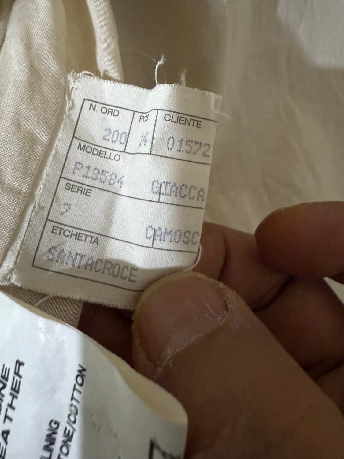 SANTACROCE 3 버튼  프린즈레더 자켓 상품이미지8