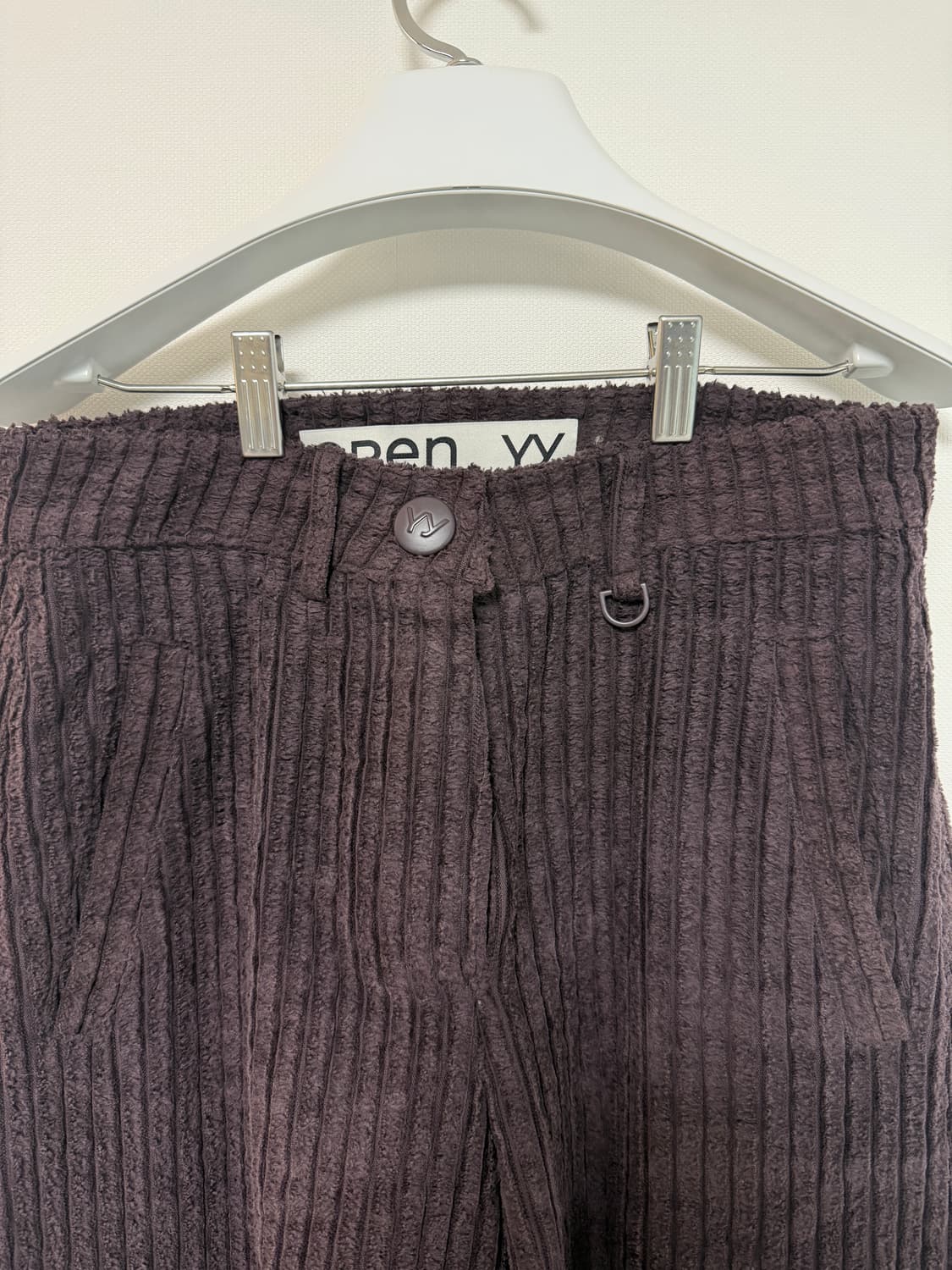 오픈와이와이 코듀로이 와이드레그 팬츠 버건디 상품이미지6