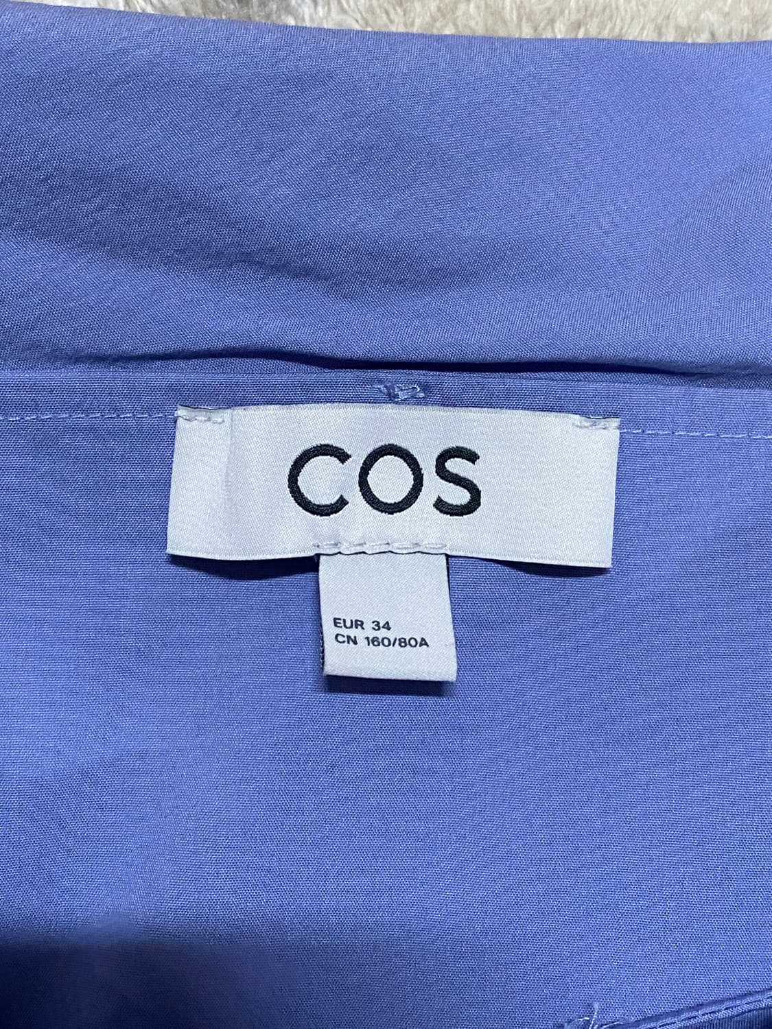 COS 코스 여성 롤넥 튜닉탑 셔츠 블루 55 상품이미지4