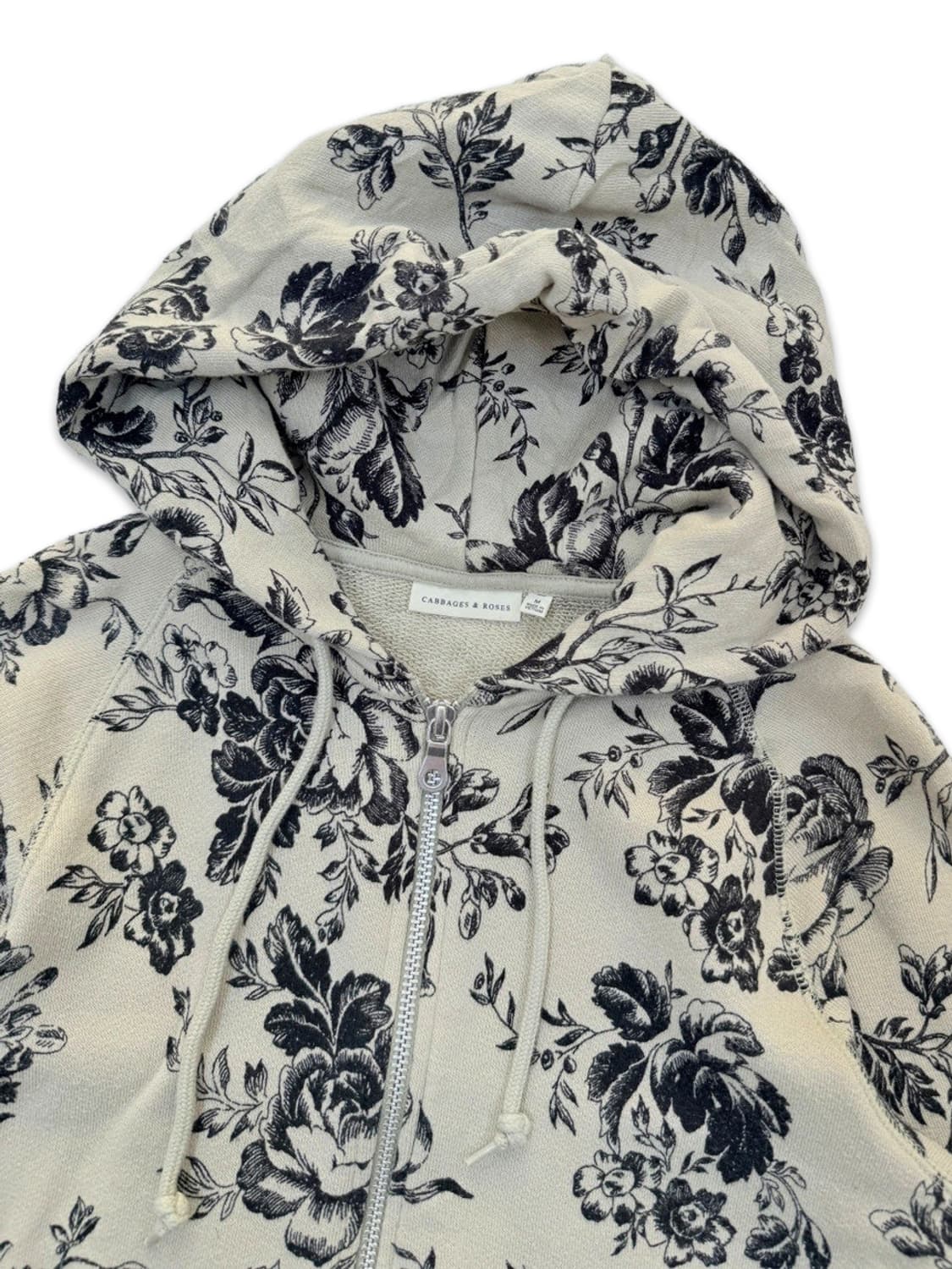 빈티지 CABBAGES&ROSES 로즈 후드집업 상품이미지4