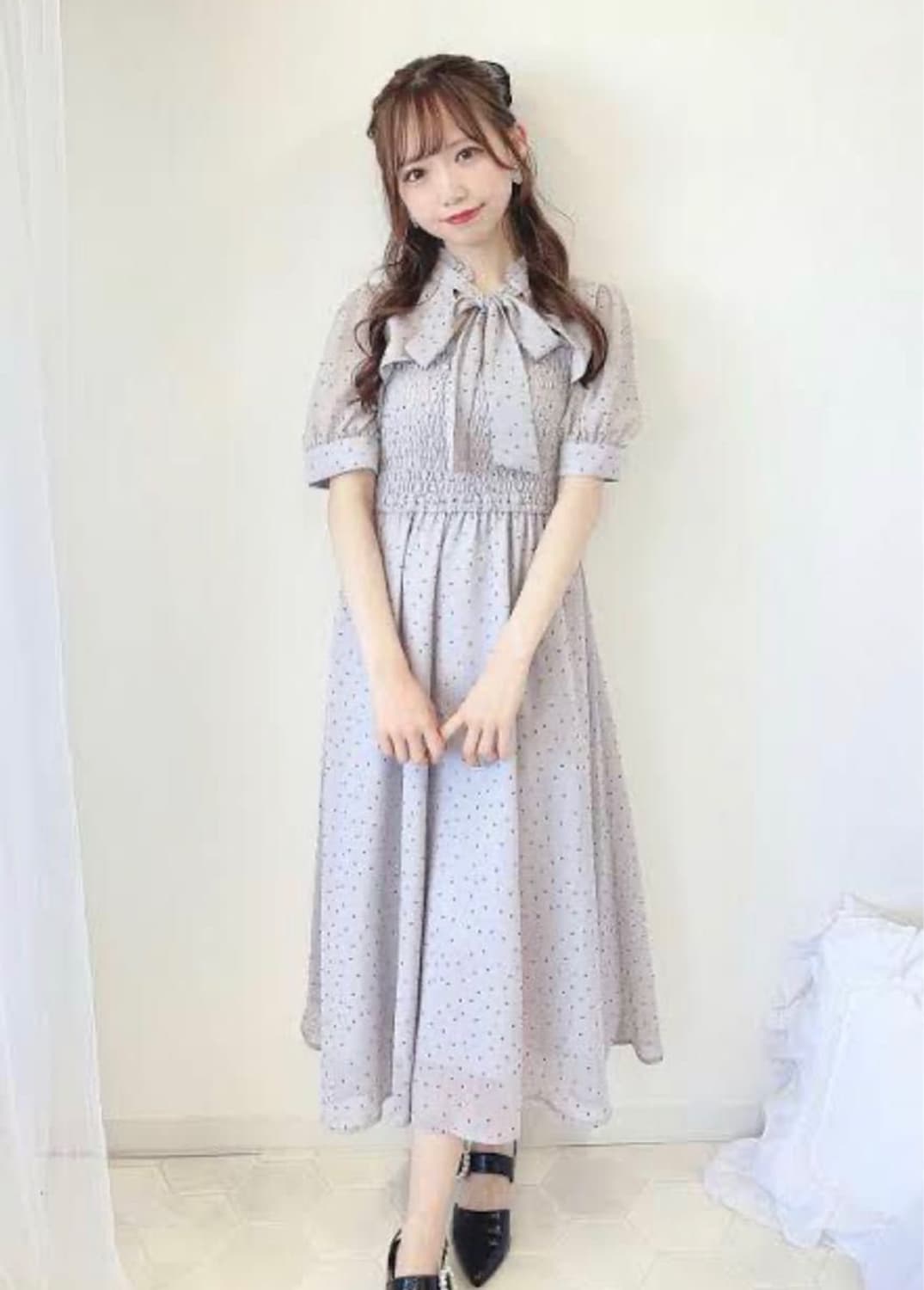 Evelyn  도트 원피스 일브 상품이미지3