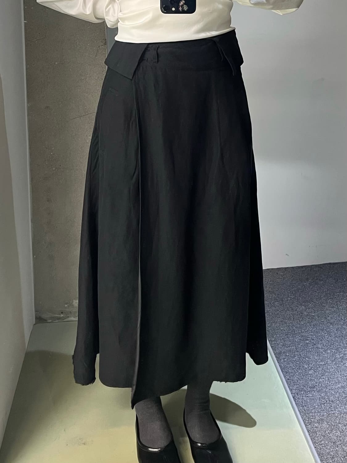 La Porte De Demain 린넨 블랙 스커트 상품이미지2