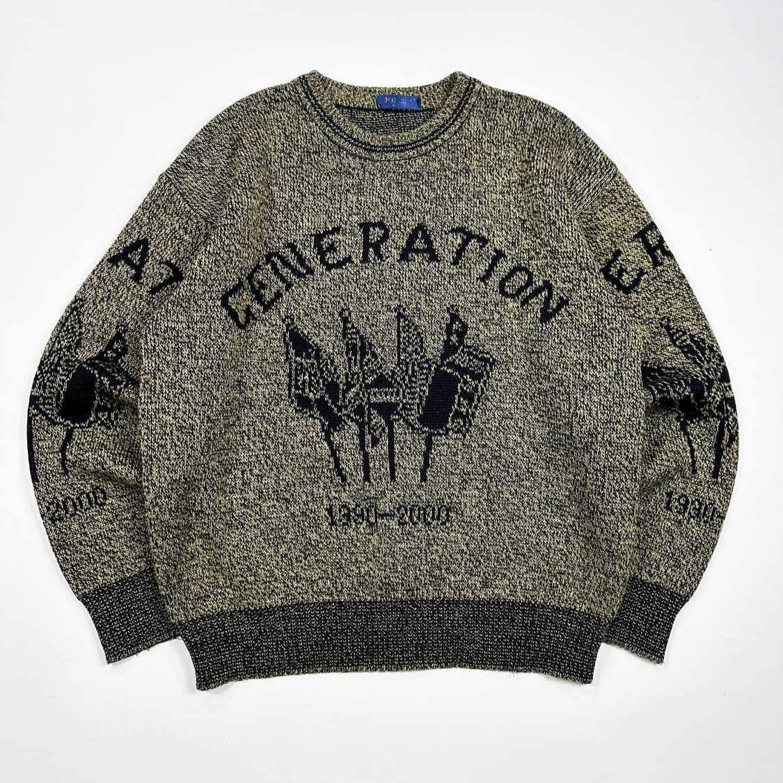 VTG 빈티지 패턴 크루넥 니트 (L) 상품이미지2