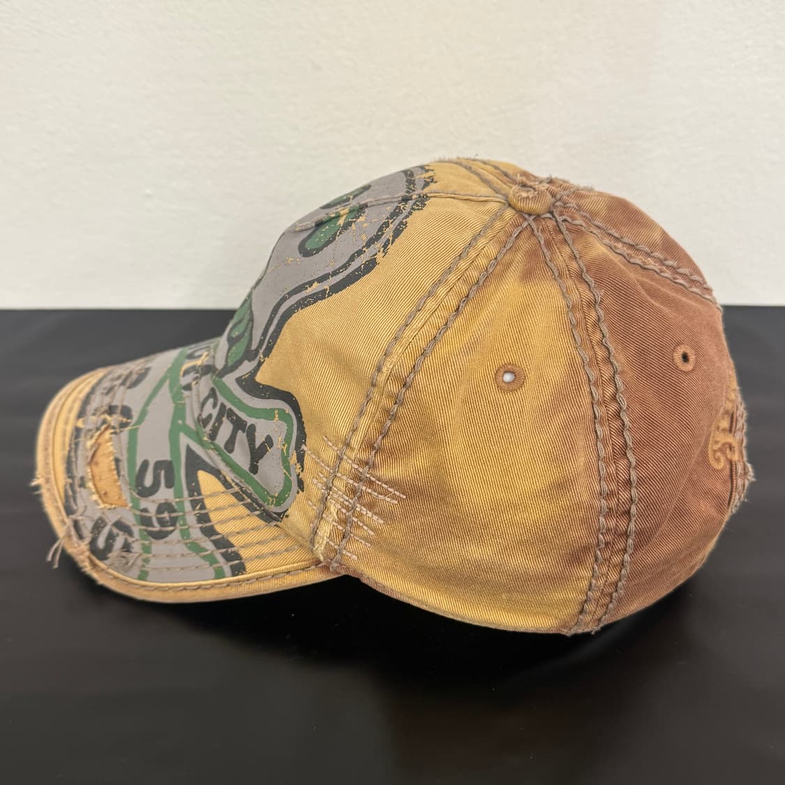 트루릴리전 디스트레스드 해골 스트랩백 상품이미지2