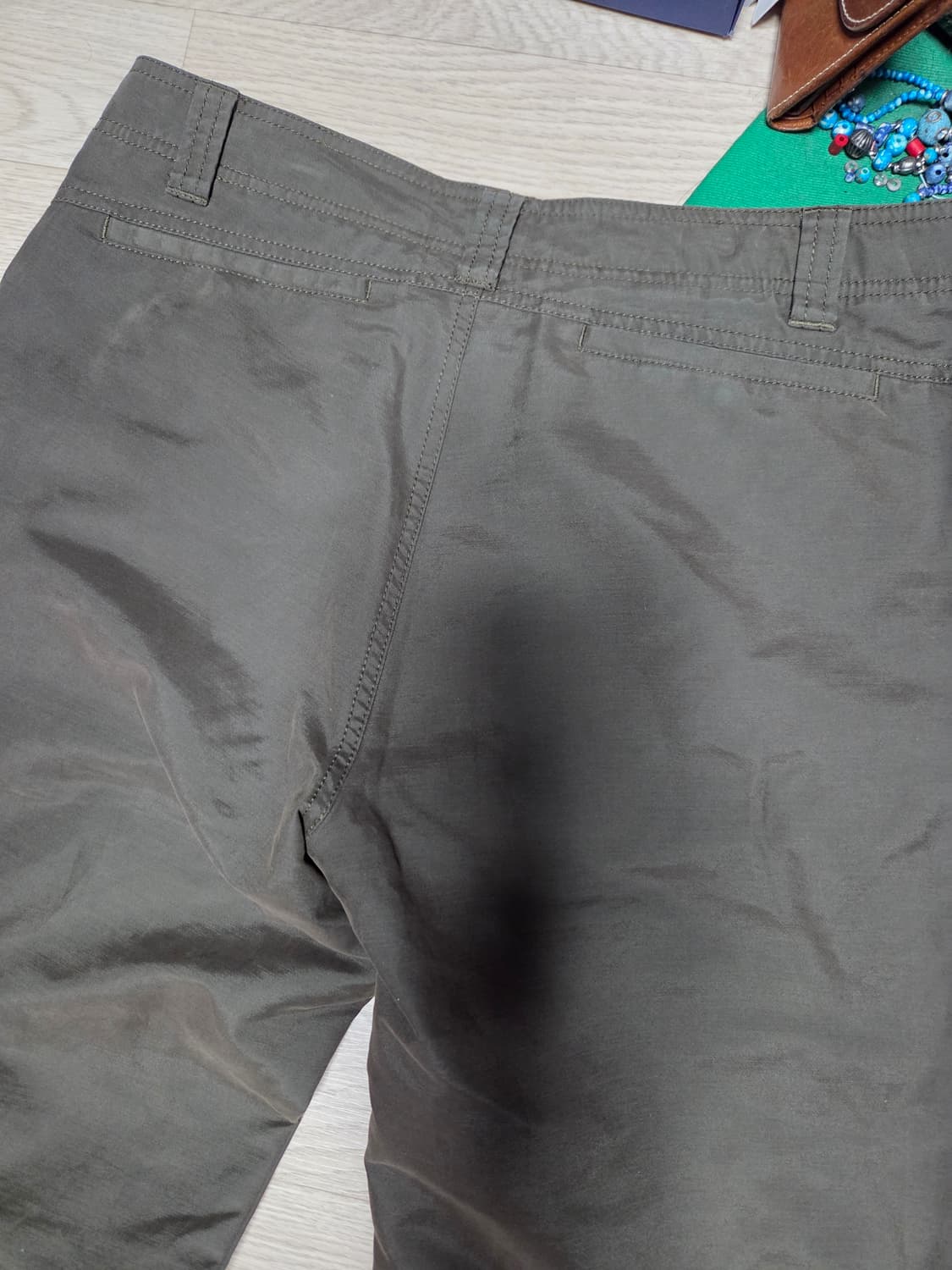 ARMANI COLLEZIONI 코튼 팬츠 카키 아르마니 상품이미지4