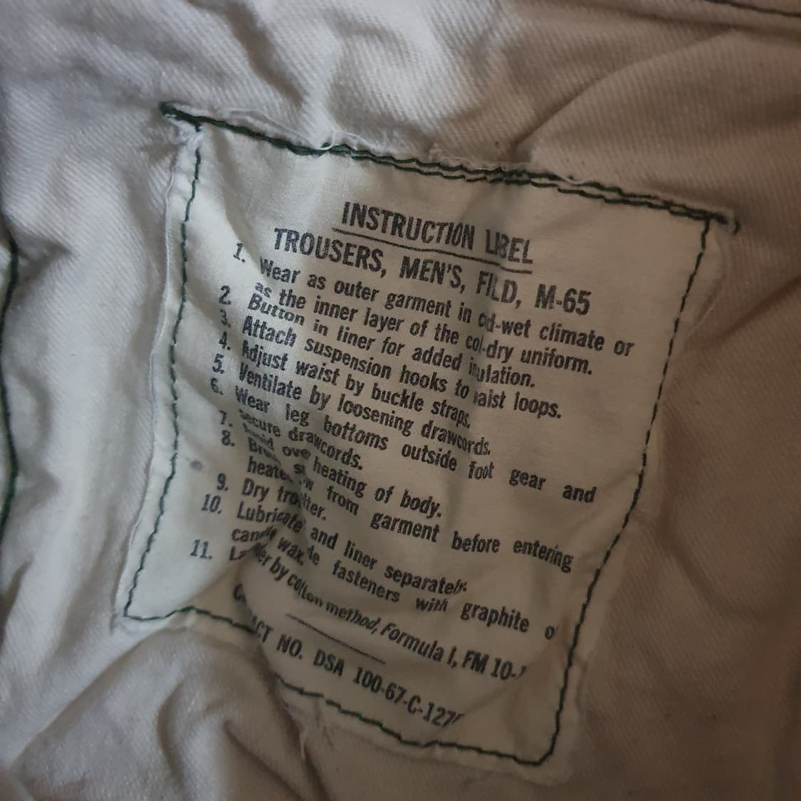 60s 미군 오리지날 m65 필드팬츠 S 스몰숏 상품이미지10