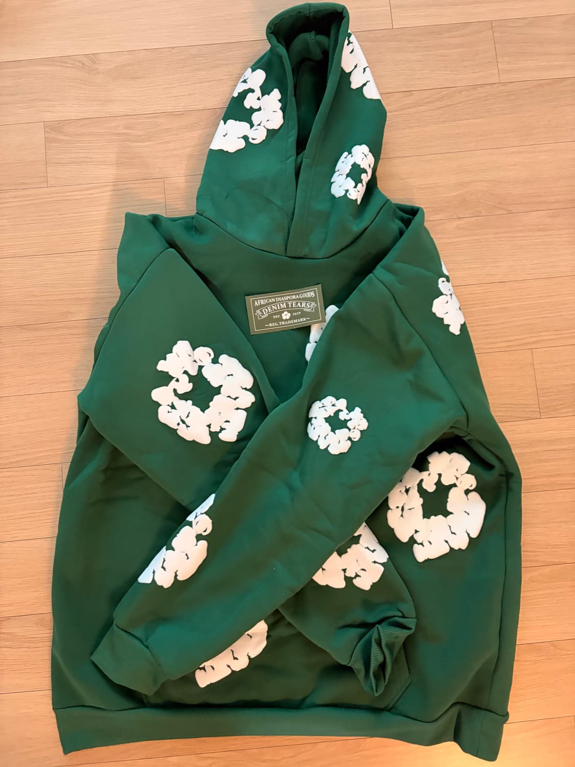 데님티어스 그린 후드티 m (새상품) 상품이미지1