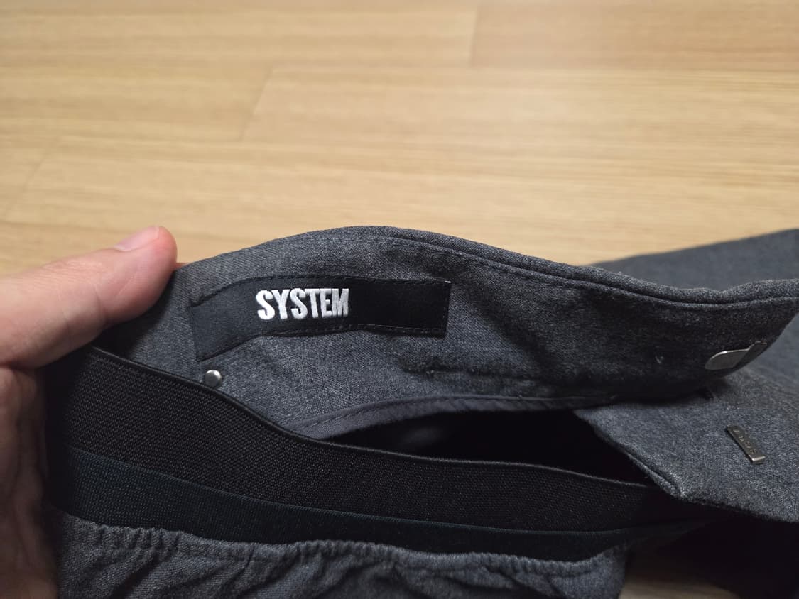 시스템 옴므 그레이 밴딩 슬랙스 팬츠 상품이미지6