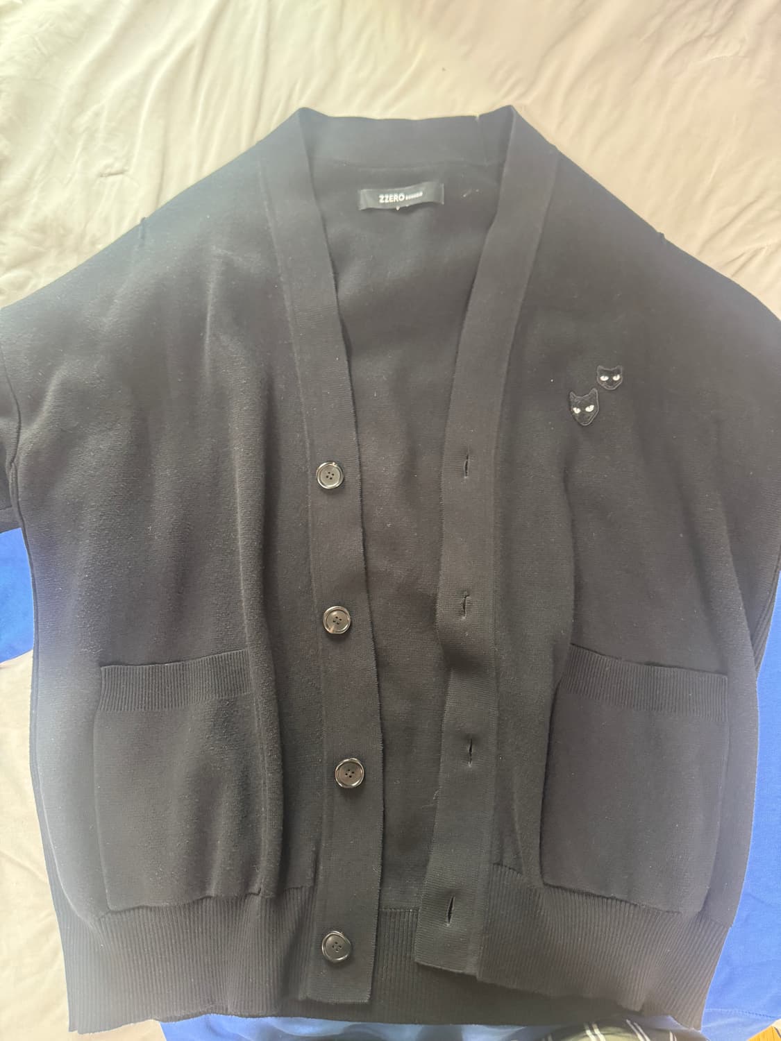 송지오옴므 지제로 가디건 블랙 M 거의새상품 상품이미지1