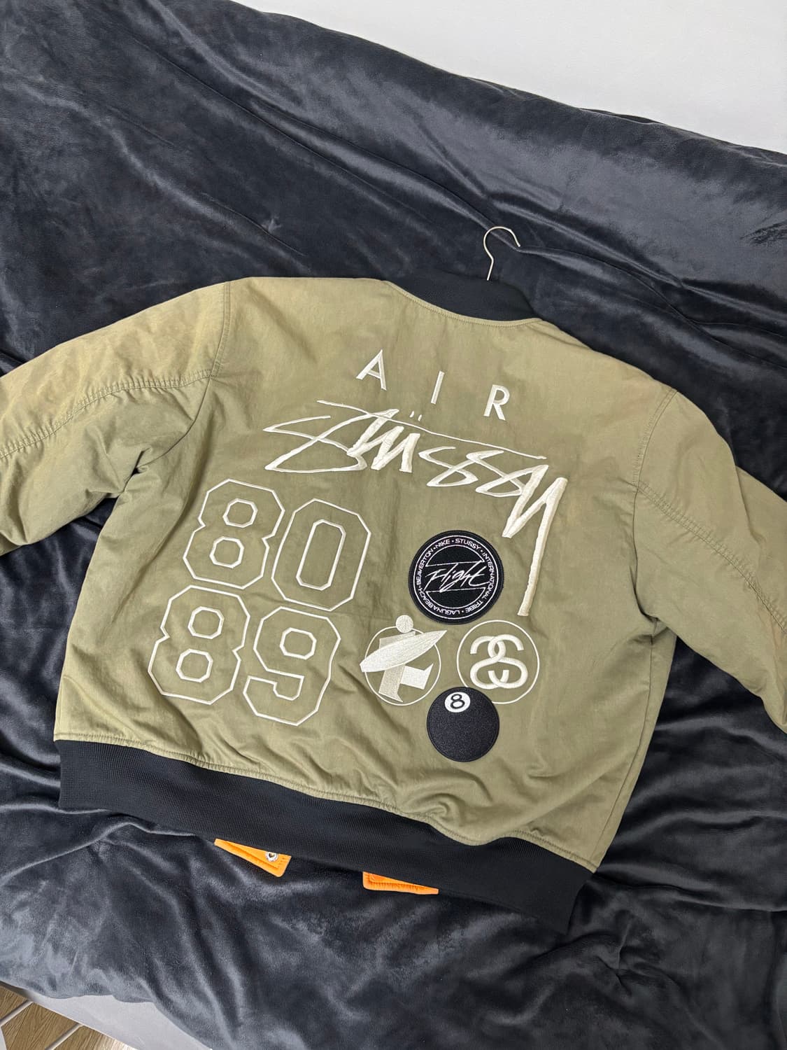 [M] 나투시 나이키 스투시 리버시블 자켓 올리브 상품이미지1