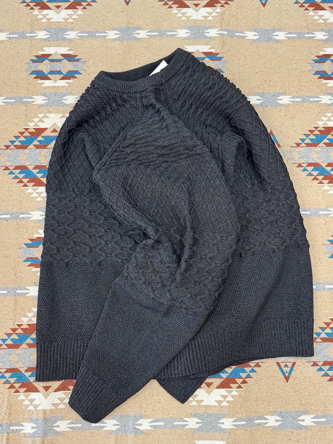 [XL] 나나미카 크루넥 스웨터 블랙 상품이미지6