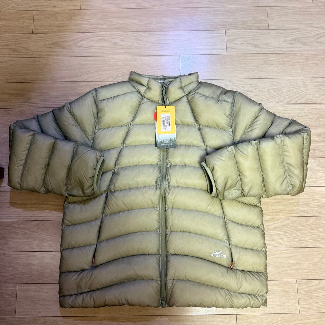 새상품)썬러브 경량 패딩 카키 상품이미지2