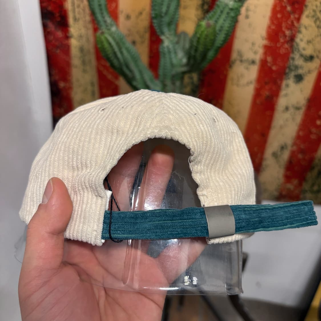 빈티지 원더 레터링 배색 코듀로이 볼캡 N265 상품이미지4