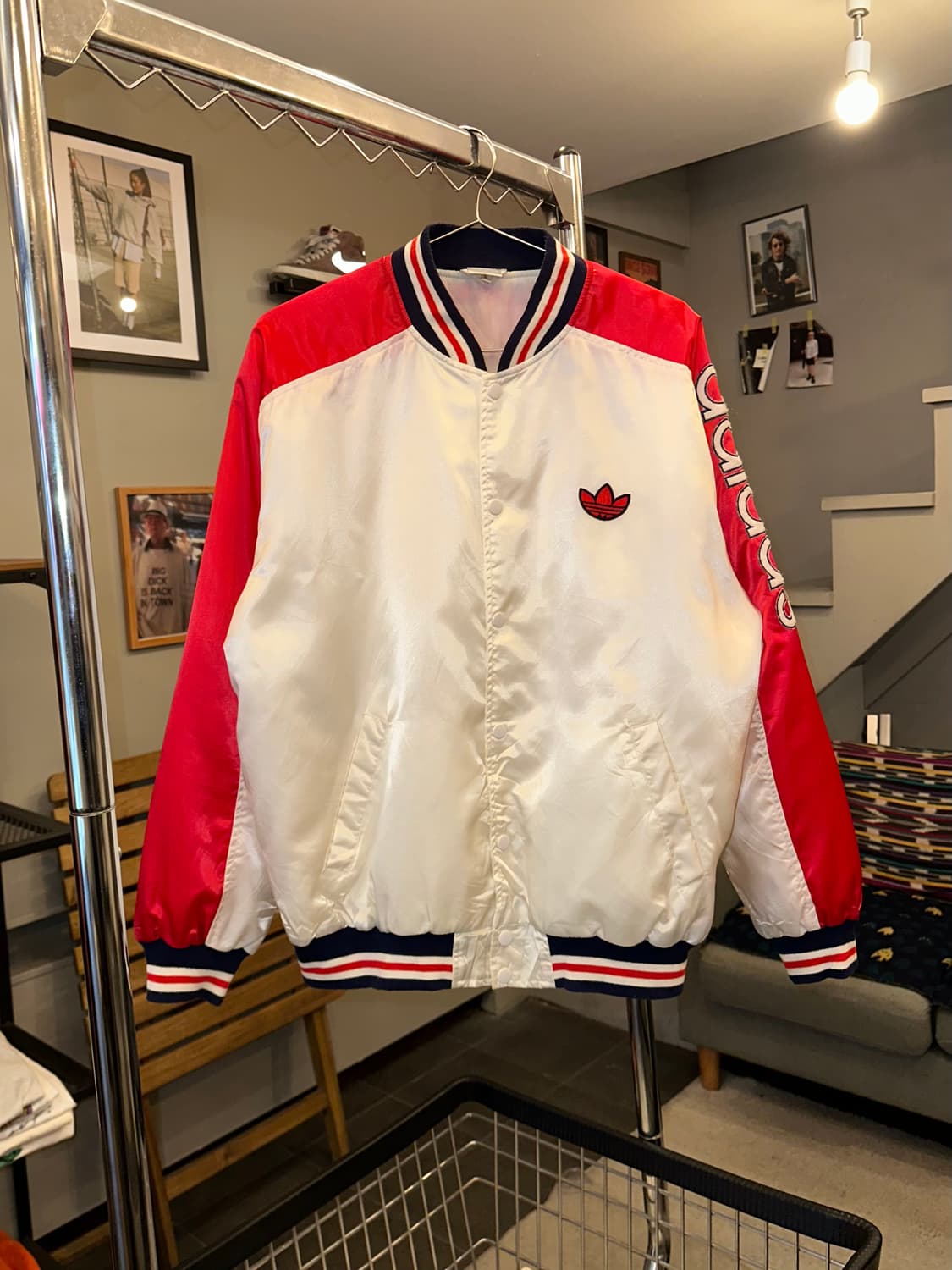 80’s Adidas logo embroidery jacket 상품이미지3
