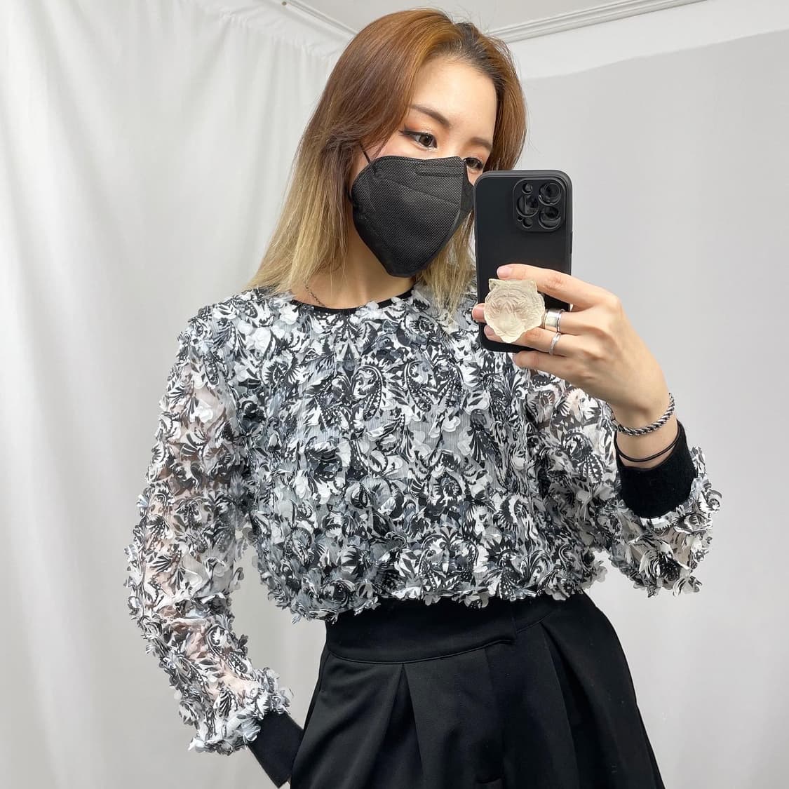 쉬폰 꽃 블라우스 상품이미지3