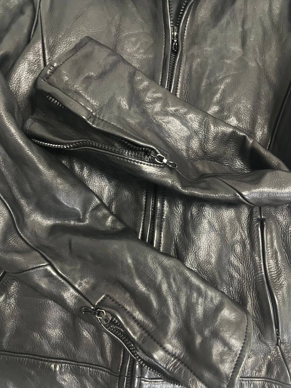 Civilized 스티어하이드 하이넥 레더 자켓 상품이미지8